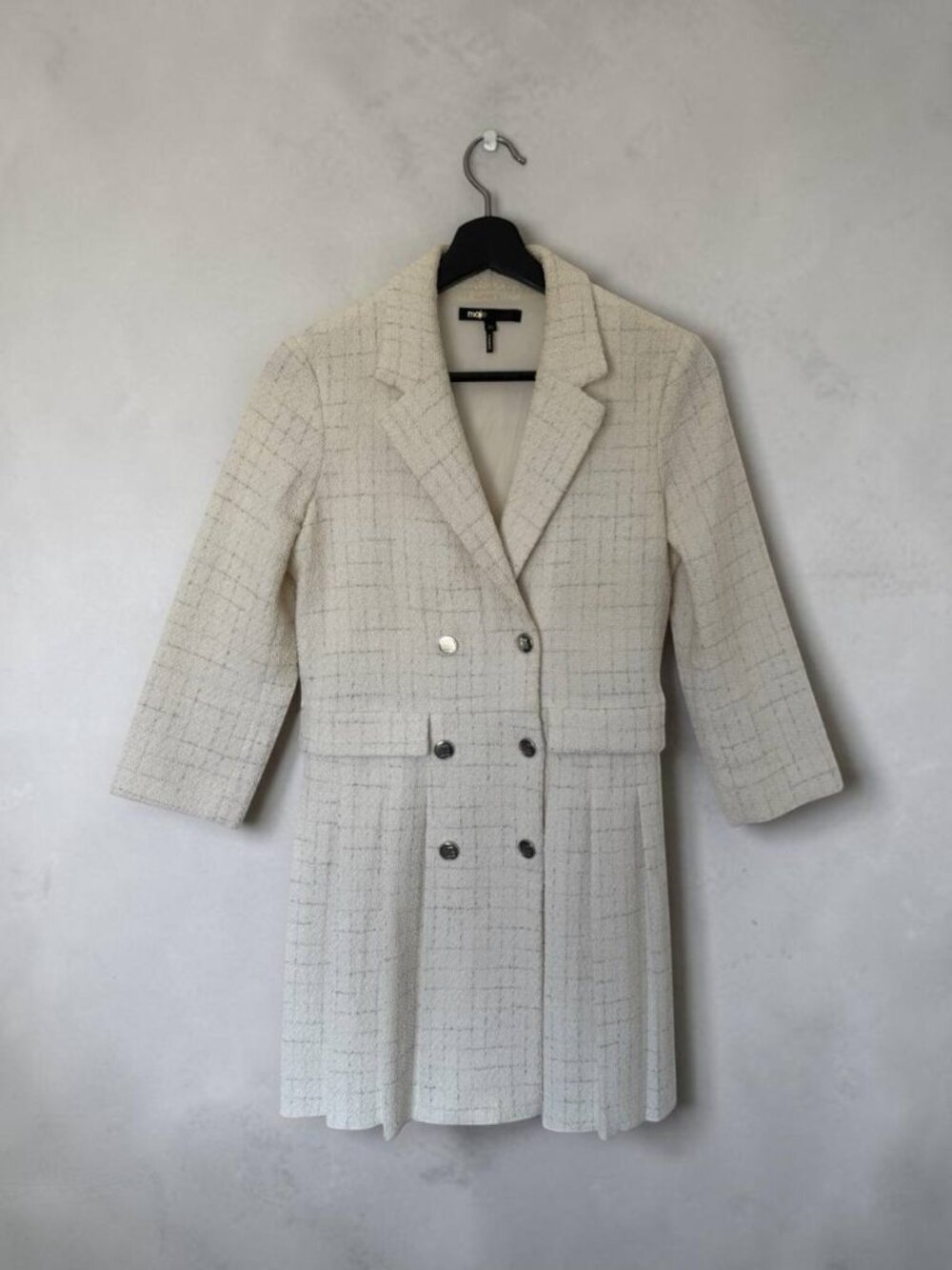 Maje short double breasted pleated dress - Picture 3 of 6